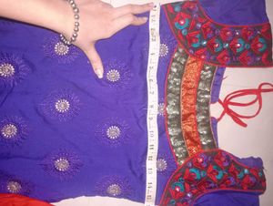 Purple Embroidered Kurta Set with Dupatta