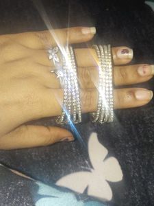 Sparkling Rhinestone Bangle Set