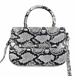 Stylish Snake Print Handbag