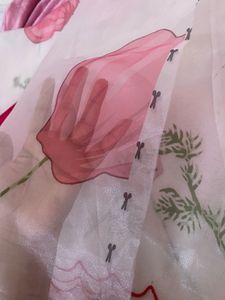 Floral organza saree