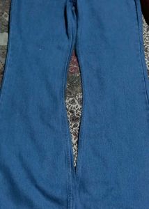Blue Denim Flared Jeans
