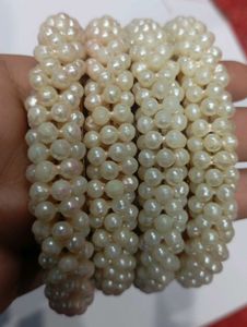Elegant Pearl Beaded Bracelet Set
