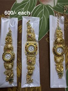 ANY 1 Ornate Gold-Tone Watches with Intricate Desi