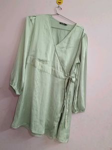 Satin Wrap Dress(back of 2) FREE DELIVERY