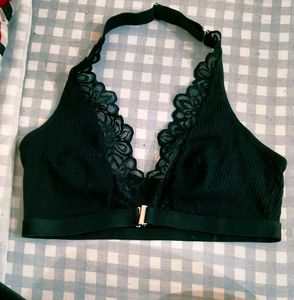 Lace Trim Halter Bralette