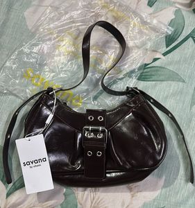 Chic Brown PU Leather shoulder Bag