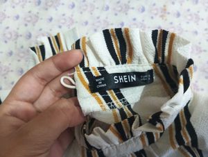 Chic Striped High Neck Top