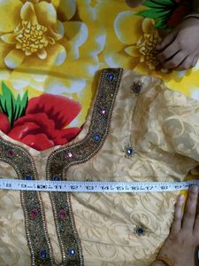 Partywear salwar Suit With Original Mirror Work