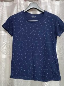 Blue Patterned T-Shirt