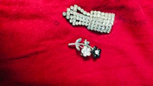 White Saree Brooch