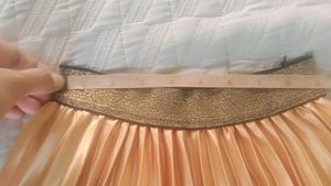 Elegant Pleated golden Skirt
