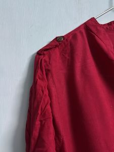 Red 3/4 Sleeve Blouse