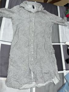 Chic Patterned Button-Up Dress