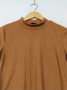 Shein Brown High Nevk Top (Women)