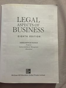Legal Aspects Of Business Book For Mba
