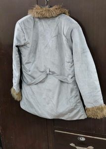 Fur Trim Grey Coat