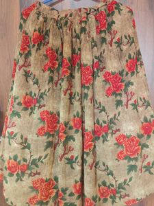 Boho Floral Print Maxi Skirt