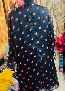 Elegant Black Polka Dot tunic