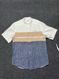 Lacoste Color Block Linen Shirt