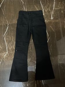 High Waisted Black Flared Jeans