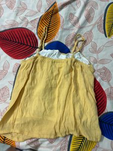 Yellow Spaghetti Strap Top