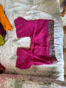 Magenta Saree with Emblished border