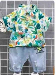 Stylish Boys' Tropical Shirt &amp; Jeans Set