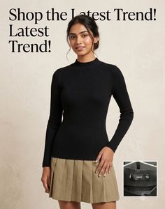 Chic Black & Khaki Pleated Dress