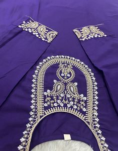 Purple Embroidered Kurta Set totally new