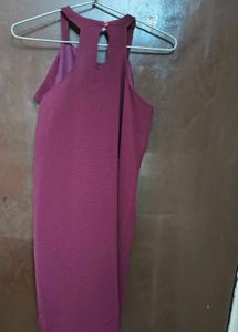 Maroon Ruffle Strap Dress for 13-15 year old girl