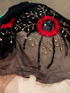 Stylish Black Lace Embellished top