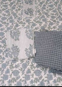 Floral Print Kurta Set with Dupatta