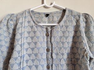 Light Blue Patterned coord set top
