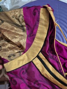 Vibrant Purple &amp; Gold Blouse