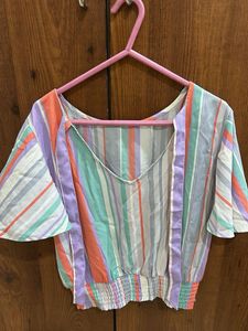 Striped Cropped Top