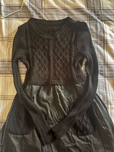 Black Knit & Skirt Dress