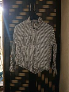 Striped button down shirt