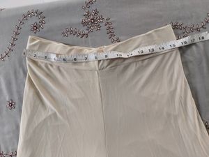 Flared Cream Plazo
