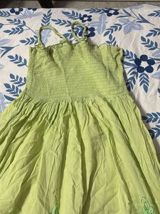 Light Green Embroidered Maxi Dress