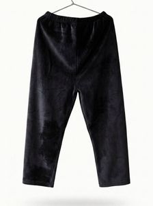 Faux Fur Black Velvet Lounge Pants 👖✨
