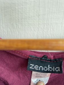 Maroon Gathered Hem T-Shirt