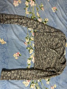 Marled Grey Long Sleeve Top