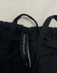 Cute Black Ruffle Crop Top