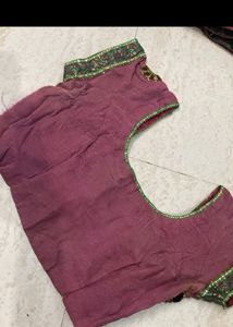Embroidered Indian Blouse with saree