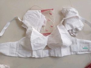White Cotton Bra - Pack of 4
