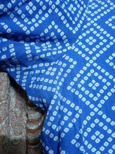 Blue &amp; White Bandhani Print Kurta