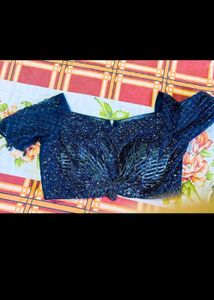 Sparkling Navy Blue Blouse
