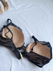Sheer Black Lace Bra