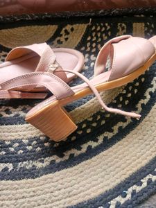 Stylish Pink nude block heels