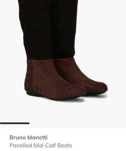 Mid Calf Suedette Boots